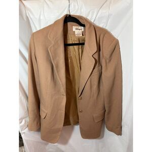 Worthington Women’s 100% Wool Camel Blazer Size 10 Classic Lined